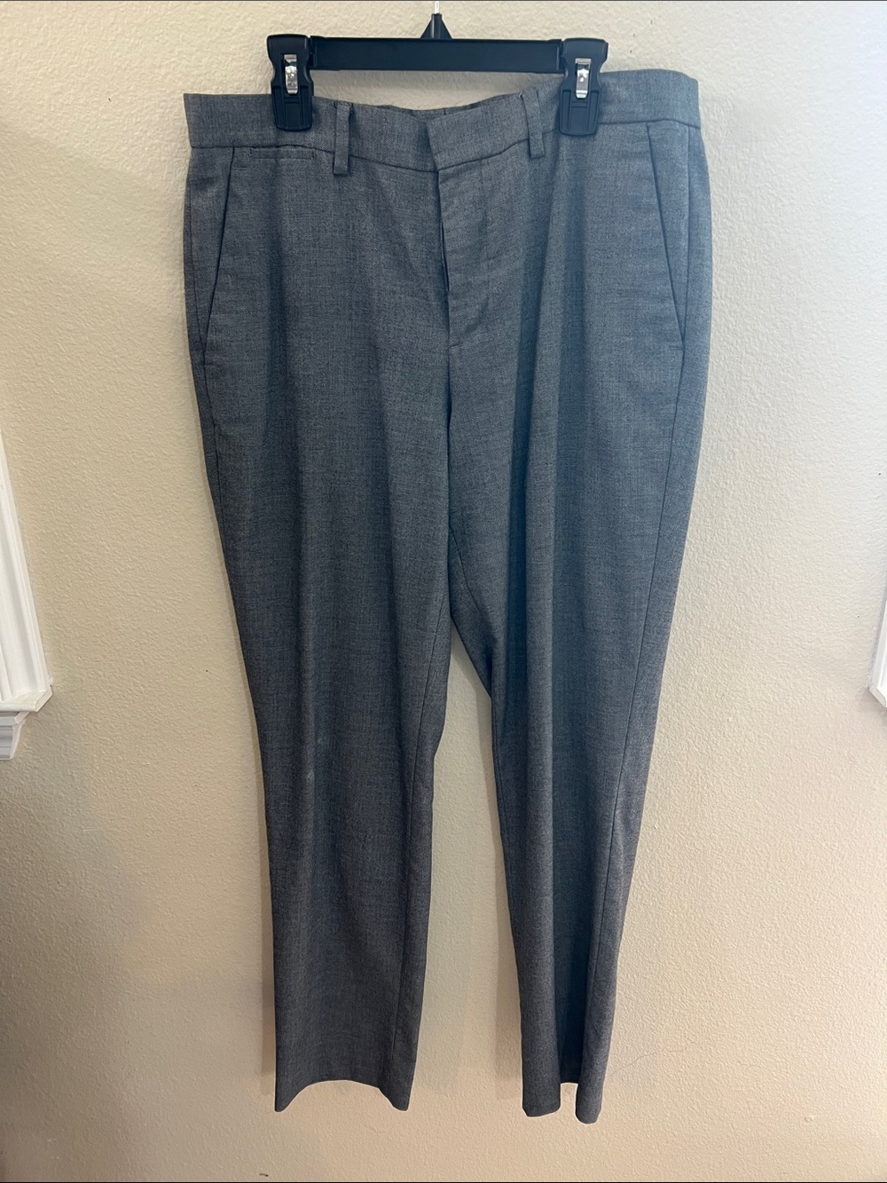 Express Men's Charcoal Dress Pants - Tailored Straight